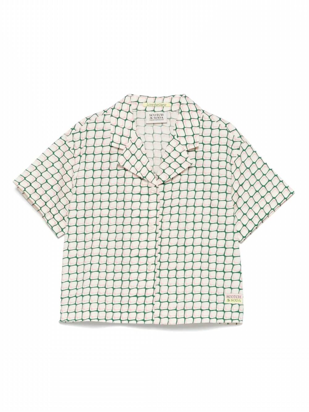 NEW SCOTCH & SODA girls' short sleeve printed shirt in doubles net